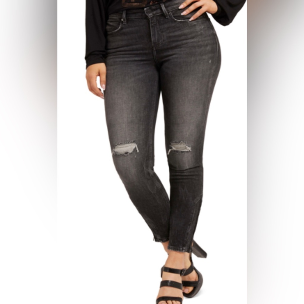 Guess ready to break 1981 bottom zip jeans high rise